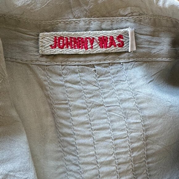 Johnny Was Silky Floral Embroidered Tunic Blouse - Picture 8 of 8